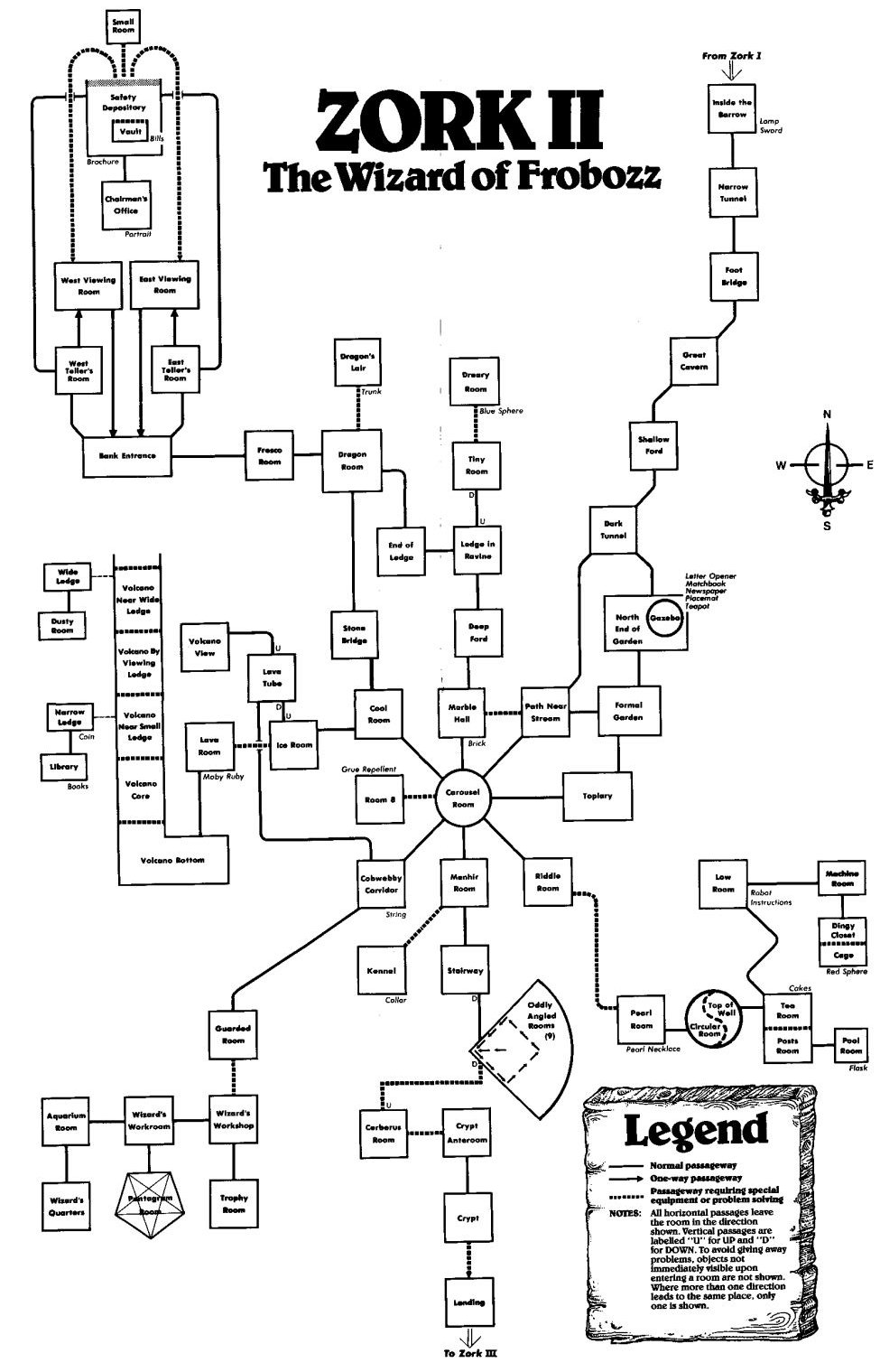 Map from Zork II